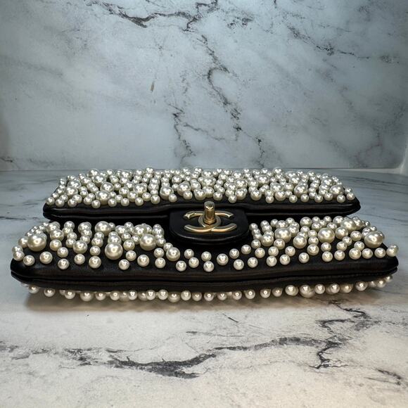 Chanel Pearl Flap Bag Paris-Dubai Pearly 15C WOC Wallet On Chain Crossbody CC - Picture 6 of 14